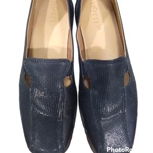 Hotter slip on leather Loafers size 10